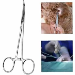 TANABATA Pet Dilution Ciseaux Toilettage Pour Chiens Ciseaux De Nettoyage D'oreille En Acier Inoxydable Pince Pour Chiens Chats Courbé 12.5cm -Toilletage et hygiène du chien Soldes 53777070 5