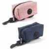 ALMI 2 Pcs Distributeur De Sac Pour Chiens,Sac à Crottes Chien,Porte-sac à Crotte Pour Chien,Distributeur De Sacs à Déjections Canines,Sac à Poches Chien Avec Boucle Attache à Laisse(Rose+Bleu Ffoncé)