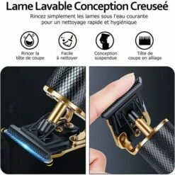 TANABATA Tondeuse Cheveux Hommes, Tondeuse Barbe Electriques Professionnelle, Sans Fil Tondeuse à Cheveux De Précision 0mm Rasoir Barbe Tondeuse Kit Avec Affichage LED Pour Usage Domestique Et Salon -Toilletage et hygiène du chien Soldes 53856978 3