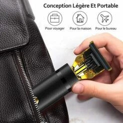 TANABATA Tondeuse Cheveux Hommes, Tondeuse Barbe Electriques Professionnelle, Sans Fil Tondeuse à Cheveux De Précision 0mm Rasoir Barbe Tondeuse Kit Avec Affichage LED Pour Usage Domestique Et Salon -Toilletage et hygiène du chien Soldes 53856978 5