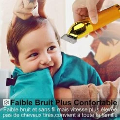 TANABATA Tondeuse Cheveux Hommes,Tondeuse à Cheveux Professionnelle Tondeuse Barbe Sans Fil, Rechargeable Silencieuse Imperméable Rasoir Precision Écran LED Pour Hommes Enfants Famille -Toilletage et hygiène du chien Soldes 53856979 5