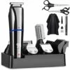 TANABATA Tondeuse Cheveux Tondeuse Barbe Pour Homme,Kit Tondeuses Faciales Corps Moustache Nez Multifonctionnele 6 En 1,Affichage LED,Rechargeable USB,Imperméable