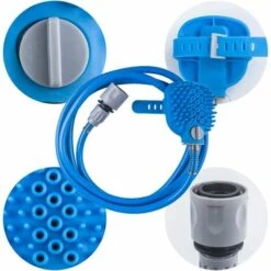 REGALOS Pomme De Douche Pour Animal Domestique,Maison De Jambe, Outil De Bain Pour Chien Avec Brosse,Tuyau En PVC Et 2 Adaptateurs De Tuyau Pour Chien,Chat 7 REGALOS Pomme De Douche Pour Animal Domestique,Maison De Jambe, Outil De Bain Pour Chien Avec Brosse,Tuyau En PVC Et 2 Adaptateurs De Tuyau Pour Chien,Chat -Toilletage et hygiène du chien Soldes 54045241 3