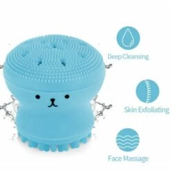 GDRHVFD Silicone Poulpe De Nettoyage De Nettoyage Complet Massager Massageur Fauche Profond Soin De La Peau Soins De La Peau Exposée Massage Massage À La Main Brosse Manuelle Manuelle Manuelle De Nettoyage Facial (Bleu, Vert) -Toilletage et hygiène du chien Soldes 54324985 3