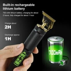 GDRHVFD Hommes Envoient Un Cisaillement, Zéro Prise Pour Couper Les Cheveux, Doublure De Lame T À Lame Rechargeable 0Mm Bald Sans Fil Sans Fil