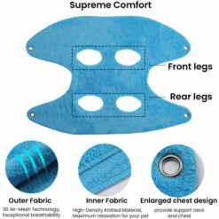 MERKMAK Hamac De Toilettage Pour Chien De Compagnie 5 En 1 Pour Petits, Moyens Et Grands Chiens Et Chats Pour Le Bain Et La Coupe Des Ongles Avec Peigne Coupe-Ongles Bleu L -Toilletage et hygiène du chien Soldes 54395972 4