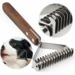 TINOR Peigne Et Brosse De Toilettage Pour Chiens Et Chats Râteau à Sous-Poil (8.5cm)