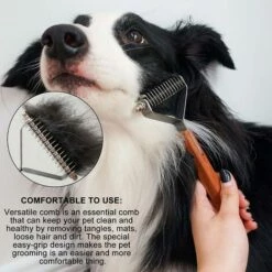 TINOR Peigne Et Brosse De Toilettage Pour Chiens Et Chats Râteau à Sous-Poil (8.5cm) -Toilletage et hygiène du chien Soldes 54679201 3