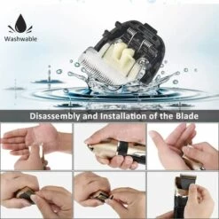 TINOR Tondeuse Chien Silencieuse, Tondeuse Pour Chat, Tondeuse Chien Poil Long Epais, Tondeuse à Poils D'animaux, Tondeuse Professionnelle Electrique Rechargeable Sans Fil Pour Chien, Chat, Lapin -Toilletage et hygiène du chien Soldes 54679618 4