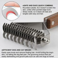 TINOR Coat King Brosse Chiens Et Chats,Peigne De Toilettage Pour Animaux Domestiques Râteau De Démêlage Réduit Considérablement La Perte De Poils -Toilletage et hygiène du chien Soldes 54679646 3