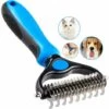 TINOR Brosse Chien Brosse Chat, Peigne Déméloir Chien Professionnel Et Brosse Chien Poil Long, Râteau De Toilettage Pour Chien Et Chat Enlever Le Sous-poil Des Animaux De Compagnie