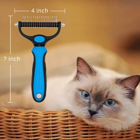 TINOR Brosse Chien Brosse Chat, Peigne Déméloir Chien Professionnel Et Brosse Chien Poil Long, Râteau De Toilettage Pour Chien Et Chat Enlever Le Sous-poil Des Animaux De Compagnie 2 TINOR Brosse Chien Brosse Chat, Peigne Déméloir Chien Professionnel Et Brosse Chien Poil Long, Râteau De Toilettage Pour Chien Et Chat Enlever Le Sous-poil Des Animaux De Compagnie – Image 2