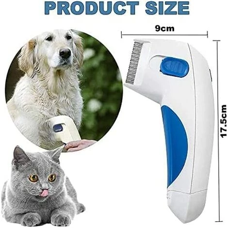 Peigne à Puces électrique Pour Chiens Et Chats,Triomphe Courant Fort Peigne Anti Poux éLectrique Pour Animaux De Compagnie Avec Peignes De Nettoyage Dents En Antirouille Sécuritaires 5 Peigne à Puces électrique Pour Chiens Et Chats,Triomphe Courant Fort Peigne Anti Poux éLectrique Pour Animaux De Compagnie Avec Peignes De Nettoyage Dents En Antirouille Sécuritaires – Image 5