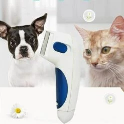 Peigne à Puces électrique Pour Chiens Et Chats,Betterlife Courant Fort Peigne Anti Poux éLectrique Pour Animaux De Compagnie Avec Peignes De Nettoyage Dents En Antirouille Sécuritaires -Toilletage et hygiène du chien Soldes 55053612 4