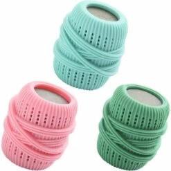 VERSAILLESFR Balle Lavage Cylindrique Balle De Lavage Machine A Laver Pour Doudoune Boule Machine à Laver Anti Poils Pour Les Soins Respectueux 3 Pièces 7*4.5cm（rose + Vert + Vert Clair）,Versailles