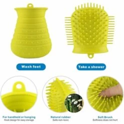 ILOVEMILAN Nettoyeur De Patte De Chien, Patte De Chien Cleaner Avec Serviette De Nettoyage Pour Patte D'Animal Familier Pour Chiens Chats Massage Toilettage Sale Griffes De Chien(Vert) -Toilletage et hygiène du chien Soldes 55608957 3