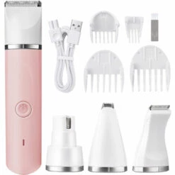 ASUPERMALL Tondeuse Électrique Multifonction 4 En 1 Pour Chien Pour Le Toilettage Sans Fil Pour Chien, Tondeuses, Outils De Toilettage Pour Animaux De Compagnie à Faible Bruit, Batterie Intégrée Avec 4 Têtes Détachables Et 4 Peignes De Guidage -Toilletage et hygiène du chien Soldes 55665877 3
