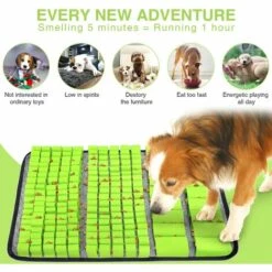 Fei Yu Tapis De Fouille Chien, Interactif Jouet Intelligent Chiens Lavables Alimentation Lente Jouet Le Stress Release Pad (Vert) -Toilletage et hygiène du chien Soldes 55855626 3