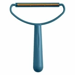 Ensoleillé Rasoir Anti-peluches Portable - Rasoir Manuel - Double Brosse Réutilisable Pour Enlever Les Poils De Pull, Manteau, Moquette, Poils D'animaux - Bleu