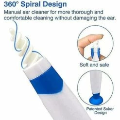 CADEAUX Nettoyeur D'oreille, Nettoyeur D'oreille Avec Ventouse, Spirale Q Twists Cérumen, Kit De Retrait De Cérumen Avec 16 Embouts De Remplacement En Silicone Lavables Pour La Famille - Vert -Toilletage et hygiène du chien Soldes 56623725 4