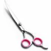 LONGZIMING Ciseaux Coiffure De Chien, Ciseaux De Toilettage En Acier Inoxydable Lame Gromming Courbé Pour Chiens Animaux De Compagnie