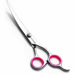 LONGZIMING Ciseaux Coiffure De Chien, Ciseaux De Toilettage En Acier Inoxydable Lame Gromming Courbé Pour Chiens Animaux De Compagnie