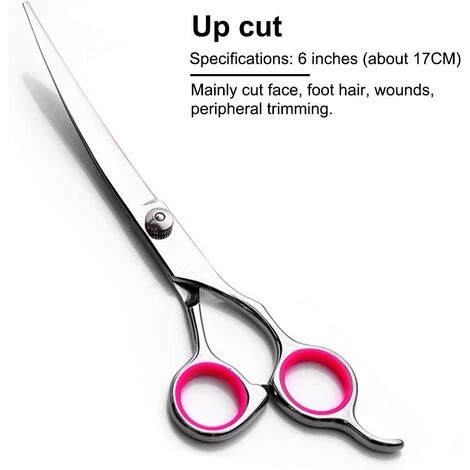 LONGZIMING Ciseaux Coiffure De Chien, Ciseaux De Toilettage En Acier Inoxydable Lame Gromming Courbé Pour Chiens Animaux De Compagnie 3 LONGZIMING Ciseaux Coiffure De Chien, Ciseaux De Toilettage En Acier Inoxydable Lame Gromming Courbé Pour Chiens Animaux De Compagnie – Image 3