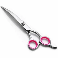 LONGZIMING Ciseaux Toilettage Chien, 6'' Ciseaux Professionnel En Acier Inoxydable Ciseaux Coiffure De Chien Lame Gromming Courbé Pour Chien