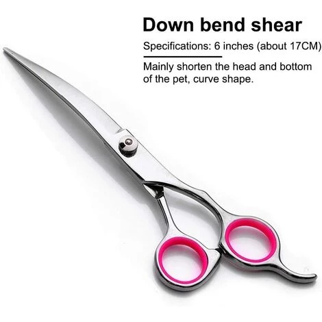 LONGZIMING Ciseaux Toilettage Chien, 6'' Ciseaux Professionnel En Acier Inoxydable Ciseaux Coiffure De Chien Lame Gromming Courbé Pour Chien 4 LONGZIMING Ciseaux Toilettage Chien, 6'' Ciseaux Professionnel En Acier Inoxydable Ciseaux Coiffure De Chien Lame Gromming Courbé Pour Chien – Image 4