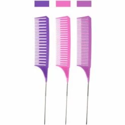 ASUPERMALL Ingrid Hair Styling Peignes Ensemble De Peignes A Queue Coloration Peigne De Teinture Outil De Salon Sectionnement Soulignant Le Tissage Peigne De Coupe Pour La Coiffure, Style 1