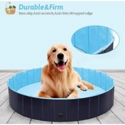VIEWEE Piscine Pour Chiens 160×30 Cm, Piscine Pliable Pour Chiens Et Chats De Taille Moyenne Et Petite, 100% PVC Sûr Et Non Toxique, Antidérapant, Extérieur, Intérieur, Salle De Bain, Patio, Jardin -Toilletage et hygiène du chien Soldes 57502878 3