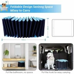 VIEWEE Piscine Pour Chiens 160×30 Cm, Piscine Pliable Pour Chiens Et Chats De Taille Moyenne Et Petite, 100% PVC Sûr Et Non Toxique, Antidérapant, Extérieur, Intérieur, Salle De Bain, Patio, Jardin -Toilletage et hygiène du chien Soldes 57502878 4