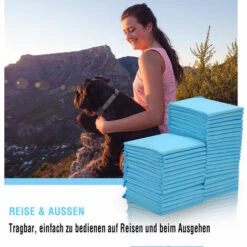 SWANEW 80X Tapis Pour Chiots Extrêmement Absorbant Tapis De Dressage Coussin Pour Chiens 60*60CM - Bleu -Toilletage et hygiène du chien Soldes 57504102 3