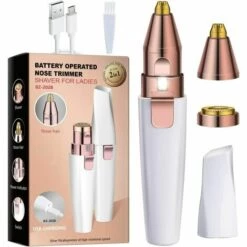 Tondeuse à Sourcils Rechargeable 2 En 1 Rasoir à Sourcils électrique Indolore Lèvres Nez Épilateur Facial Rasoir à Sourcils Multifonctionnel Avec Lumière LED Intégrée Pour Femmes Hommes. Accessoires De Toilettage Pour Chien LITZEE