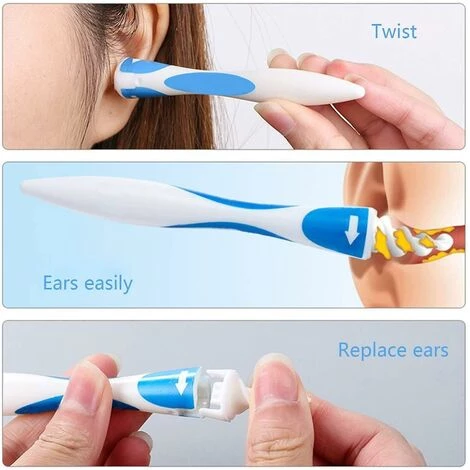 REGALI 2pcs Dissolvant De Cérumen En Silicone En Spirale, Nettoyeur D'oreille 2 REGALI 2pcs Dissolvant De Cérumen En Silicone En Spirale, Nettoyeur D'oreille – Image 2