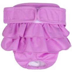 AIDUCHO Couche Pour Chien,Lot De 1 Couches Chien Lavable Couches Réutilisables Pour Chien Lavables Culotte Pour Chien Femelle Serviettes Hygiéniques De Chien Pour Différents Types De Chiens (S) (Violet, S)