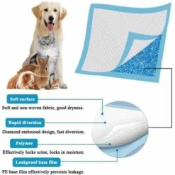 BEICHEN Tapis De Propreté Tapis D'apprentissage De Chien Lot De 100 Tapis éducateurs Tapis Absorant Pour Animaux De Compagnie 33x45cm -Toilletage et hygiène du chien Soldes 58278940 3