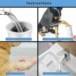 LTS FAFA Nettoyeur De Pattes De Chien électrique Portable, Nettoyeur De Pattes électrique, Nettoyeur De Pattes De Chien Rotatif Automatique -Toilletage et hygiène du chien Soldes 58338163 3