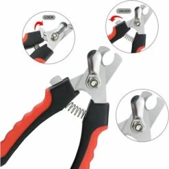 GDRHVFD Coupe-Griffes Pour Chien Et Chat Pince À Ongles Coupante Avec Lime À Ongles - Kit Essentiel De Toilettage - Rouge Et Noir -Toilletage et hygiène du chien Soldes 58696749 3