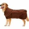 EINEMGELD Sac De Séchage Rapide Pour Chien Avec Velcro-Extensible Microfibre Super Absorbante Serviette De Bain Pour Animaux,Plusieurs Couleurs Peignoir-Marron-XL
