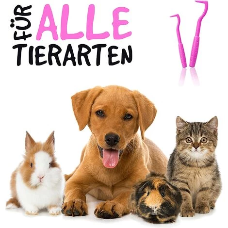 EINEMGELD Crochet à Tiques Pince à Tiques | Différents Crochets Pour Toutes Les Tailles De Tiques | Enlever Les Tiques En Douceur En Quelques Secondes | Rose 2 EINEMGELD Crochet à Tiques Pince à Tiques | Différents Crochets Pour Toutes Les Tailles De Tiques | Enlever Les Tiques En Douceur En Quelques Secondes | Rose – Image 2