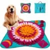 EINEMGELD Tapis De Chien Snuffle Mat, Tapis éducateurs Pour Chiens Dog Puzzle Toys Tapis De Fouille Alimentation Lente Jouet Tapis Reniflant De Chien Couverture Pliable (70 * 70 Cm)
