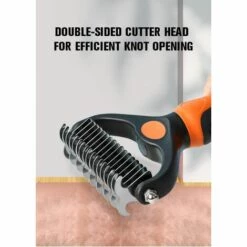 AIDUCHO Brosse Chien Brosse Chat, Peigne Déméloir Chien Professionnel Et Brosse Chien Poil Long, Râteau De Toilettage Pour Chien Et Chat Enlever Le Sous-poil Des Animaux De Compagnie - Orange -Toilletage et hygiène du chien Soldes 59207444 3