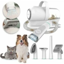 Neabot P1 Pro - Aspirateur De Poils Pour Animaux - Tondeuse Chien Professionnelle - Avec 5 Outils éprouvés - Blanc - 52dB