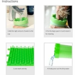 EINEMGELD Nettoyeur Patte De Chien,Grand Portable Nettoyage De Pattes De Chien Avec Serviette Avec Brosses En Silicone Souple Gobelet De Nettoyage Portable Des Pieds Pour Animal -Toilletage et hygiène du chien Soldes 59333391 3