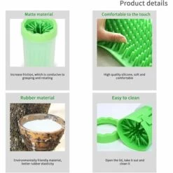 EINEMGELD Nettoyeur Patte De Chien,Grand Portable Nettoyage De Pattes De Chien Avec Serviette Avec Brosses En Silicone Souple Gobelet De Nettoyage Portable Des Pieds Pour Animal -Toilletage et hygiène du chien Soldes 59333391 4