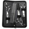 EINEMGELD 4pcs Ciseaux De Toilettage Professionnels Tondeuse Pour Chiens,Chats Et Autres Animaux(7 Inchs)