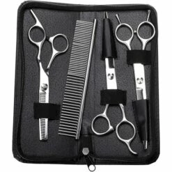 EINEMGELD 4pcs Ciseaux De Toilettage Professionnels Tondeuse Pour Chiens,Chats Et Autres Animaux(7 Inchs)
