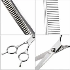 EINEMGELD 4pcs Ciseaux De Toilettage Professionnels Tondeuse Pour Chiens,Chats Et Autres Animaux(7 Inchs) -Toilletage et hygiène du chien Soldes 59333637 3