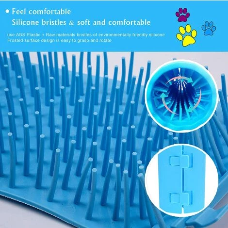 EINEMGELD Nettoyeur De Patte Pour Chien, Portable Laveur De Patte De Chien, Upgrade Dog Paw Cleaner, Portable Laveur De Patte De Chien Brosse De Nettoyage Pour Animal(Bleu) 4 EINEMGELD Nettoyeur De Patte Pour Chien, Portable Laveur De Patte De Chien, Upgrade Dog Paw Cleaner, Portable Laveur De Patte De Chien Brosse De Nettoyage Pour Animal(Bleu) – Image 4